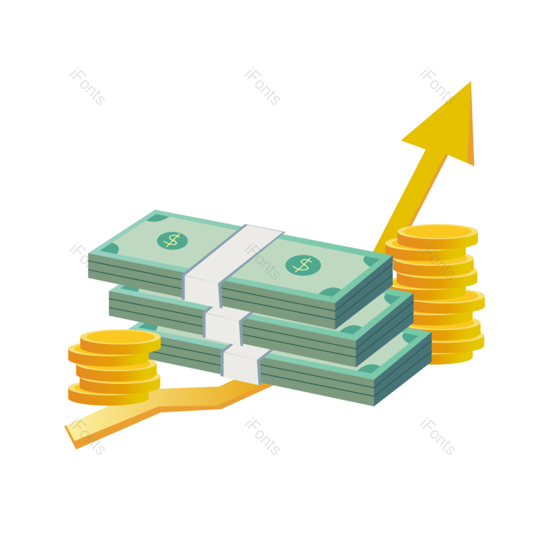 金融图片,箭头元素,金币PNG,商务免抠素材